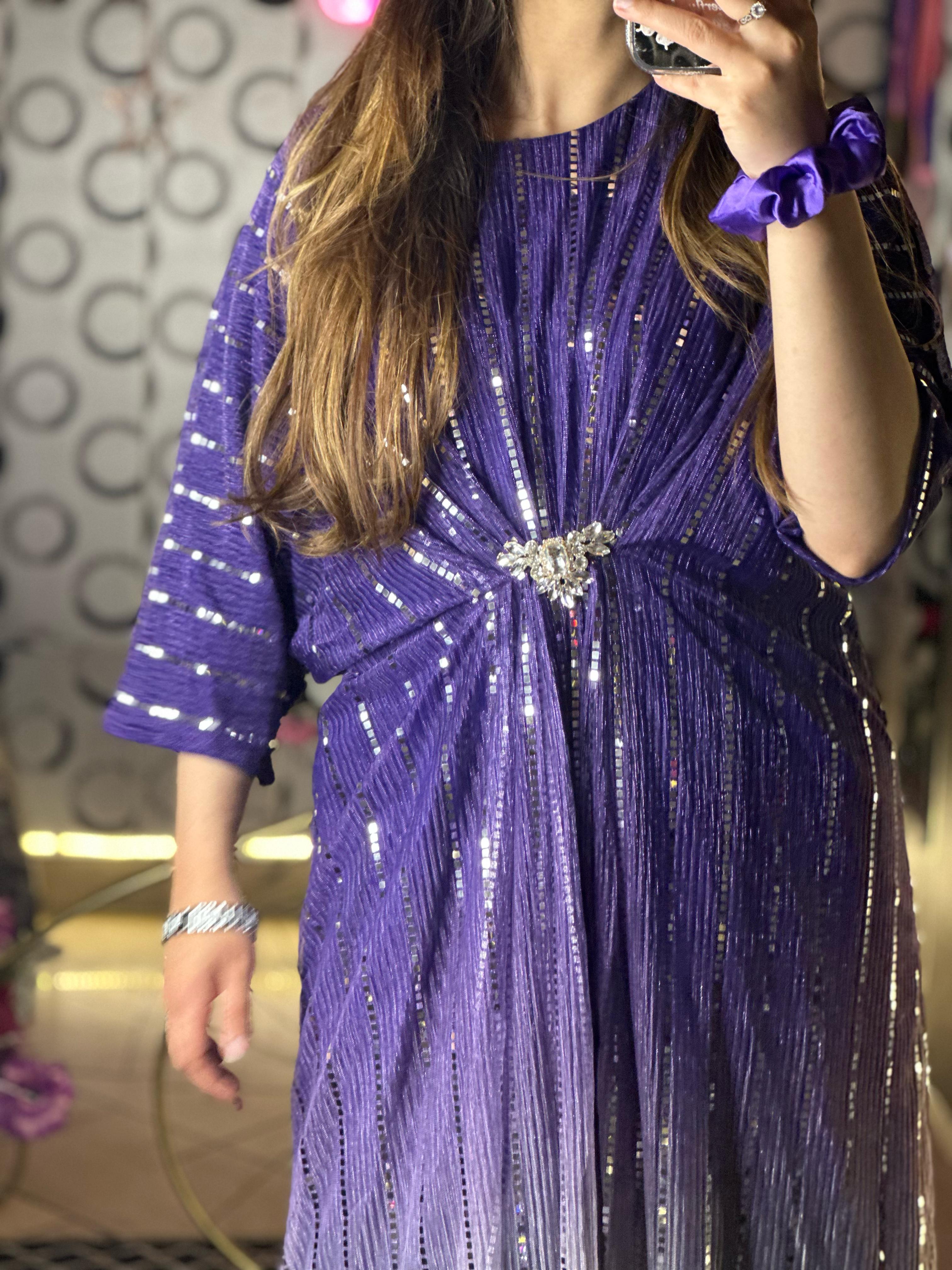 Purple Two-Tone Moonlight Kaftan