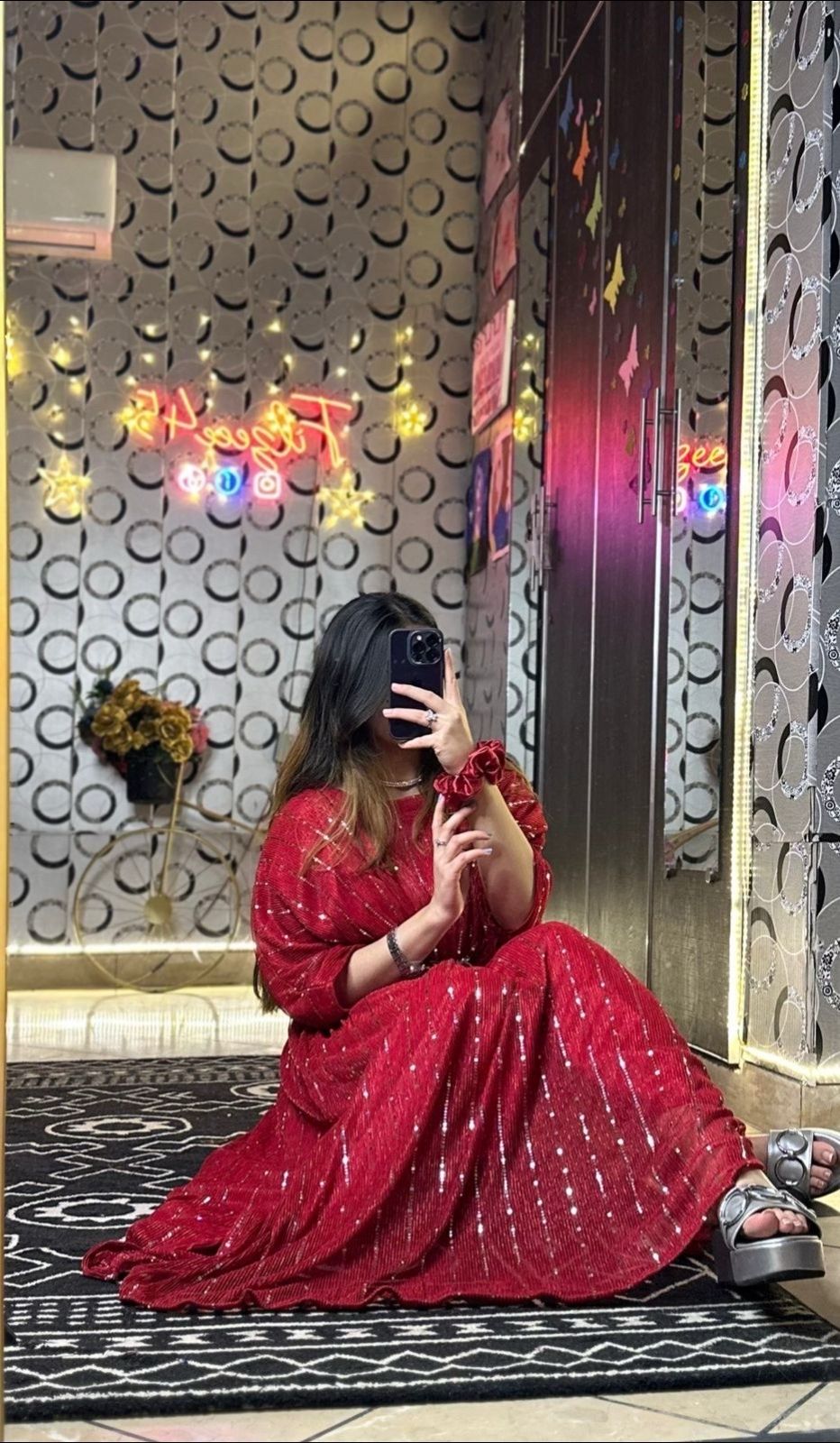 Red Moonlight Kaftan