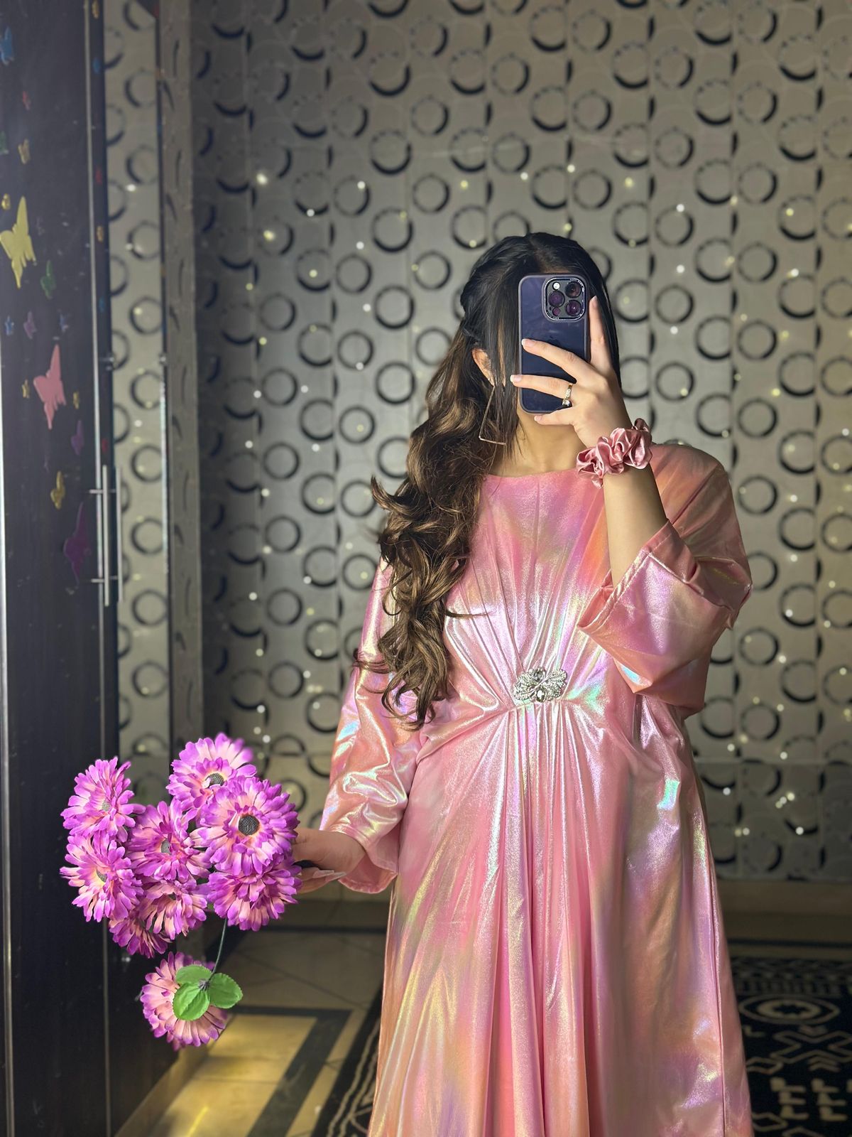Pink moonlight rainbow Kaftan