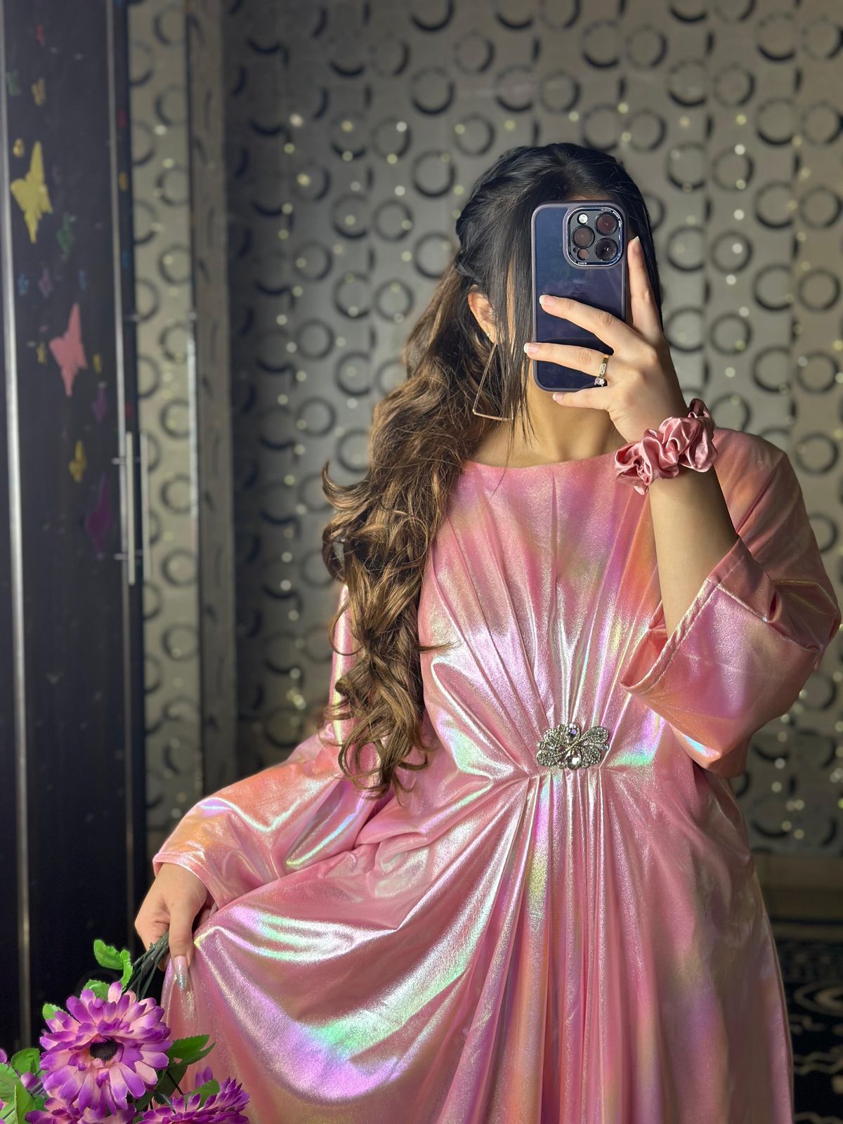 Pink moonlight rainbow Kaftan