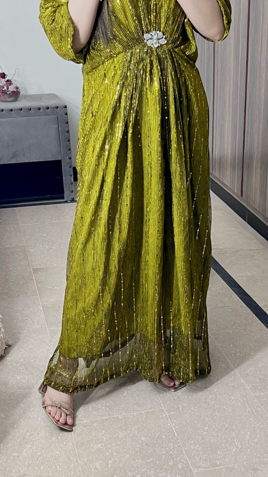 Mehndi Green Moonlight Kaftan