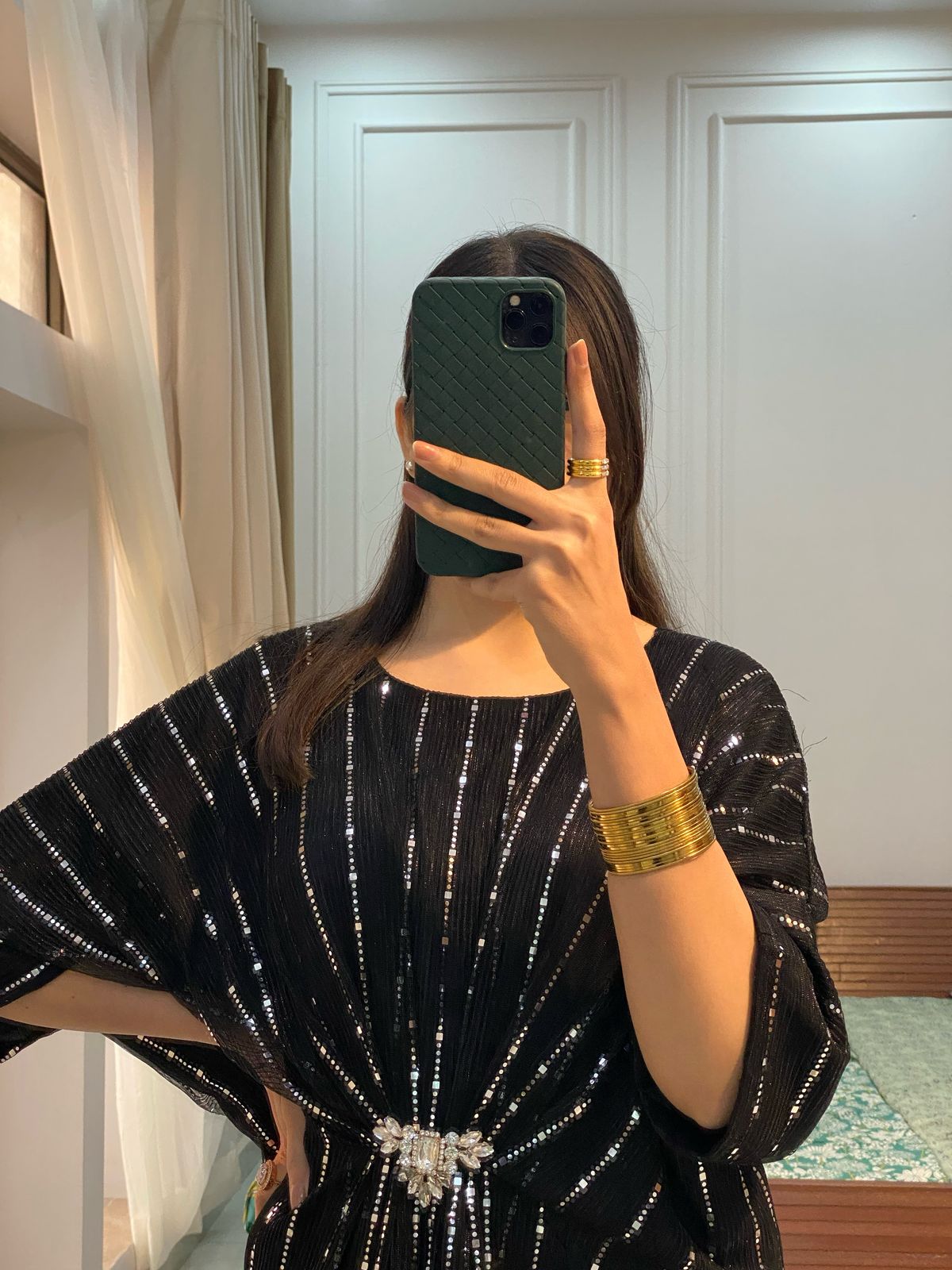 Black Moonlight Kaftan