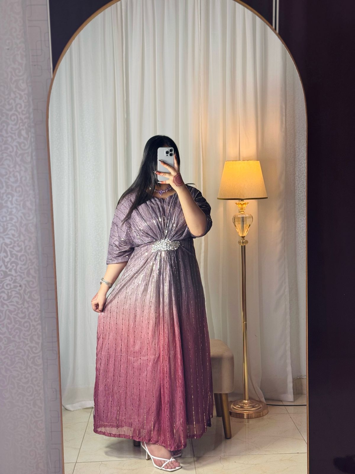 Purple-Maroon Moonlight Kaftan