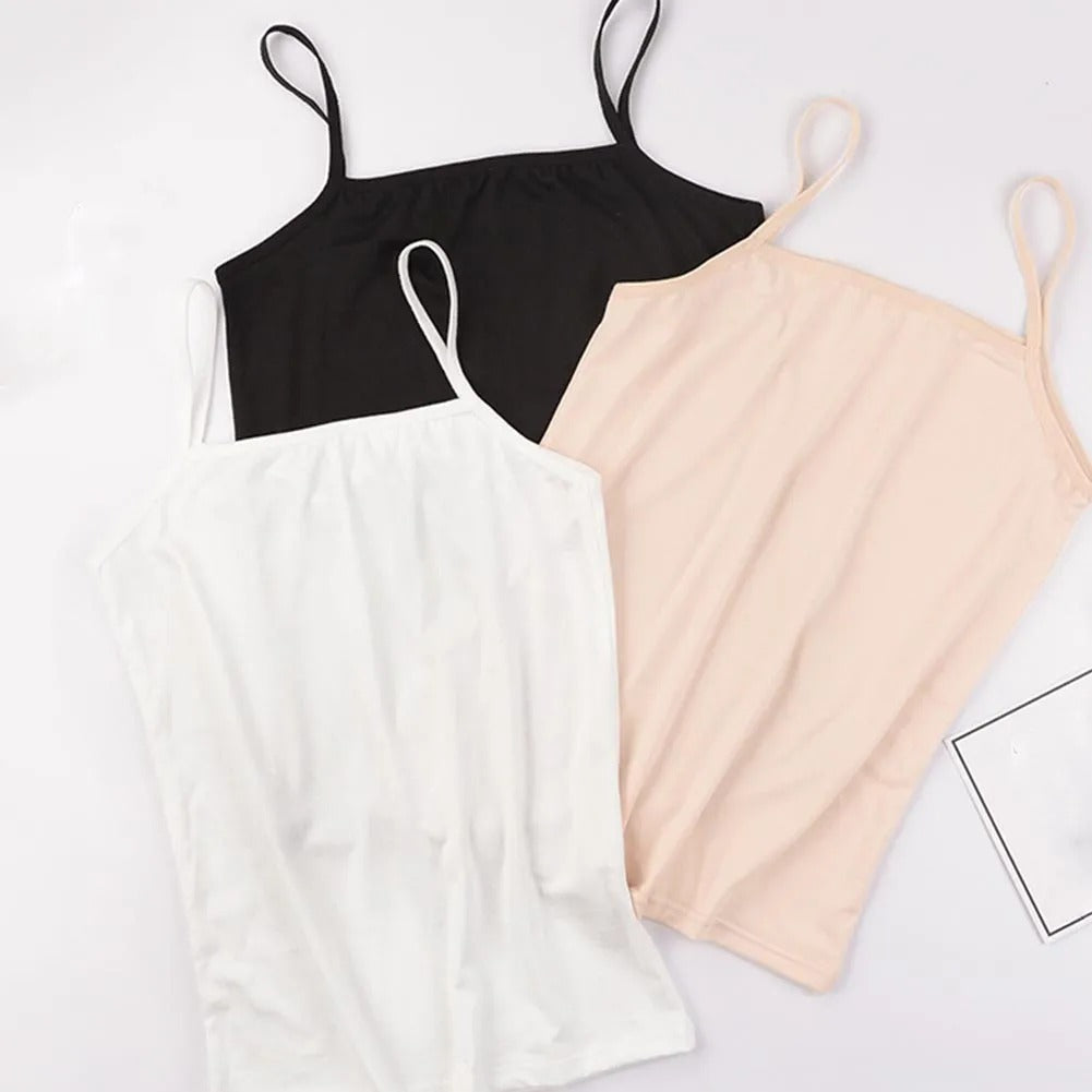 Pack Of 3 Soft Cotton Cami Sole