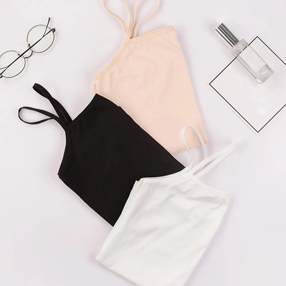 Pack Of 3 Soft Cotton Cami Sole
